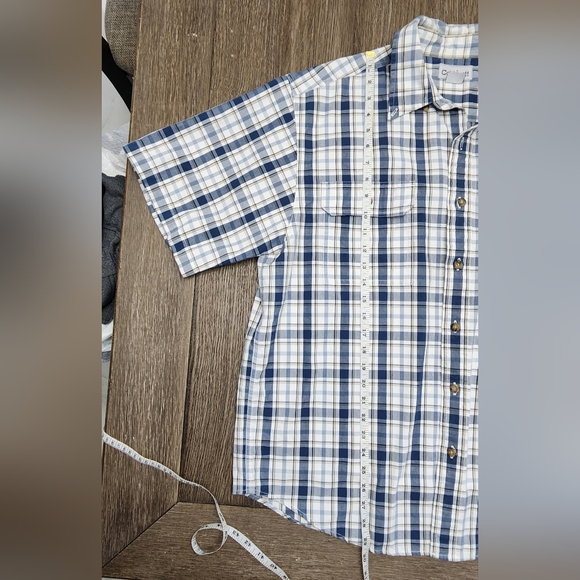 Carhartt Plaid 2 Pocket Short Sleeve Button-up Men's Size Large - Picture 2 of 7